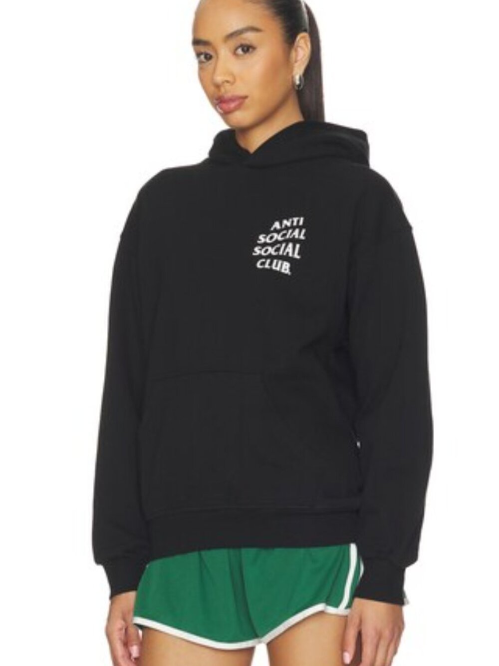 New ANTI SOCIAL SOCIAL CLUB Women's Black Clutching Pearls Hoodie - Picture 2 of 7